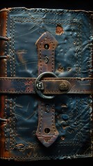 Vintage Leather Journal Close Up