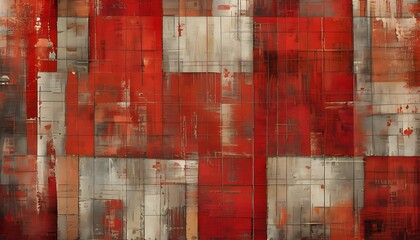 Vibrant Red Abstract Texture with Grunge Pattern for Bold Background Design