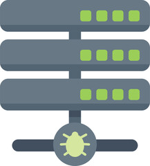 Obraz premium Virus is infecting a server and compromising data security