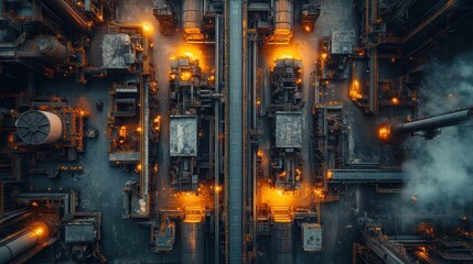 Aerial View of Industrial Complex