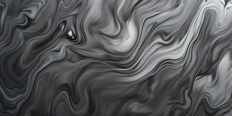 Obraz premium Abstract swirling patterns in shades of black and gray.