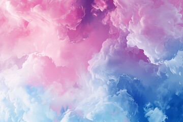 Fototapeta premium Abstract Swirling Clouds of Pink, Blue, and White