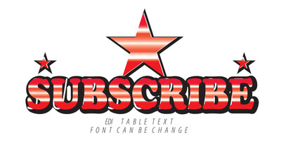subscribe text with stars