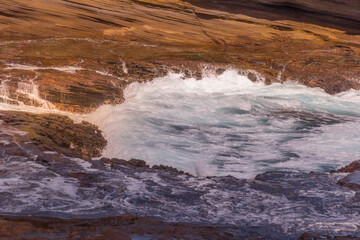 Dramatic Ocean crashing wave Hawaii at Makapu Point