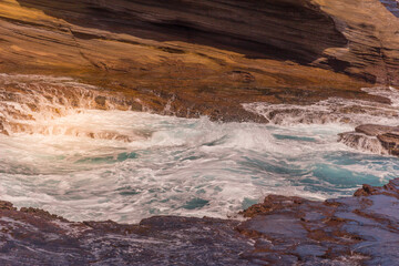 Dramatic Ocean crashing wave Hawaii at Makapu Point