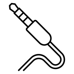 Illustration of Audio Jack Line Icon