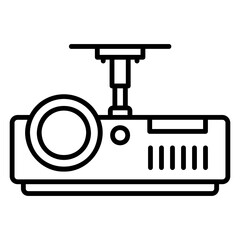 Illustration of Projector Line Icon