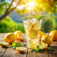 Fototapeta premium glass of lemonadefruit, juice, lemon, orange, drink, food, citrus, fresh, glass, healthy, lemonade, isolated, beverage, green, white, cold, cocktail, sweet, fruits, yellow, summer, lime, apple, tea, j