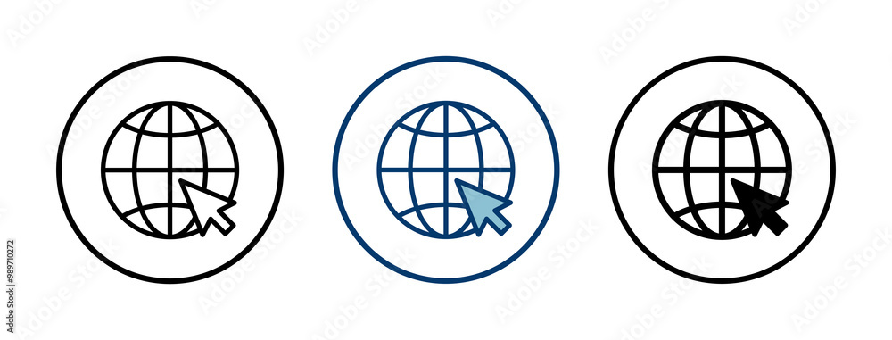 Wall mural web icon vector isolated on white background. website vector icon. internet world vector