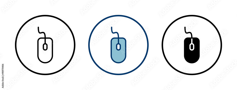 Aufkleber computer mouse icon vector isolated on white background. computer mouse vector icon