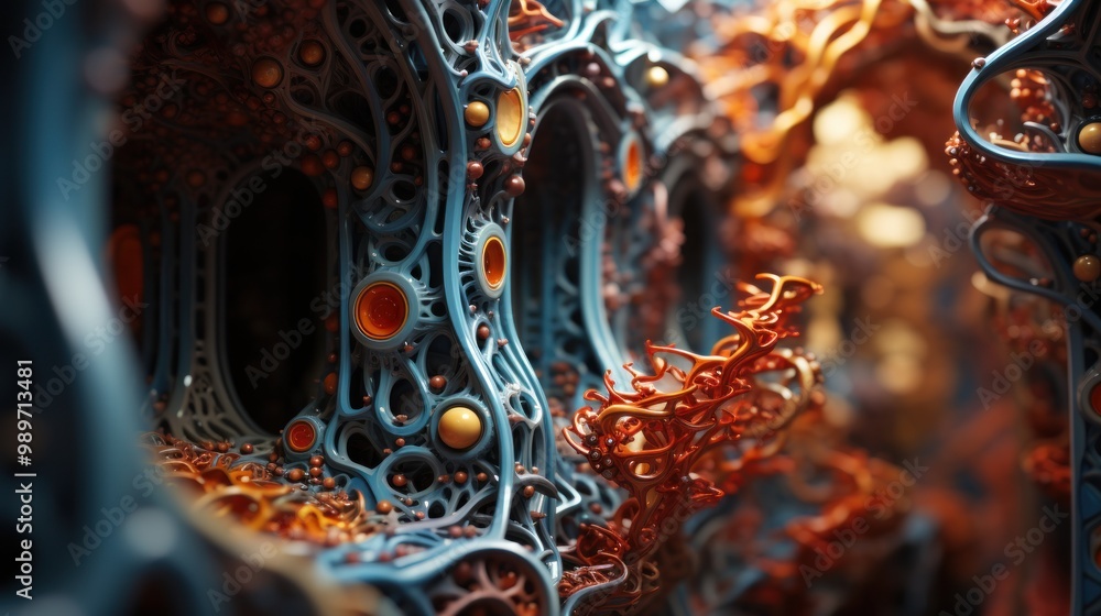 Poster abstract 3d rendered structure