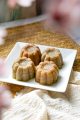 Mini steamed banana cake or locally known in Malaysia  as Apam Pisang Mini