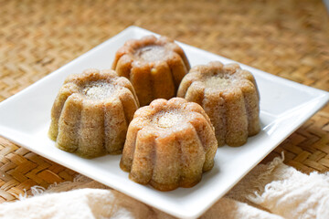Mini steamed banana cake or locally known in Malaysia  as Apam Pisang Mini