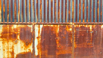 Rusty iron and zinc fences