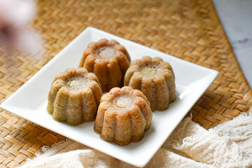 Mini steamed banana cake or locally known in Malaysia  as Apam Pisang Mini