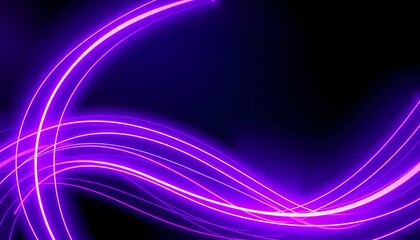 Fototapeta premium Futuristic High-Tech Image with Neon Pink and Purple Lines Twisting Through Space