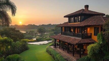 Sunset View from Luxury Villa