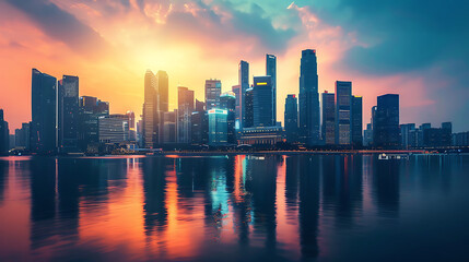 Fototapeta premium city skyline