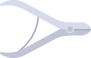 Surgical clamp locking instrument holding, surgery tool illustration isolated on a white background