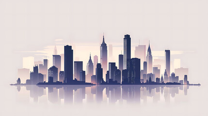 Fototapeta premium city skyline illustration