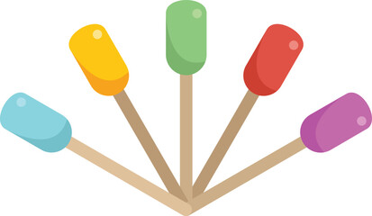 Set of colorful nail polish bottles are being displayed, showing different colors for a manicure