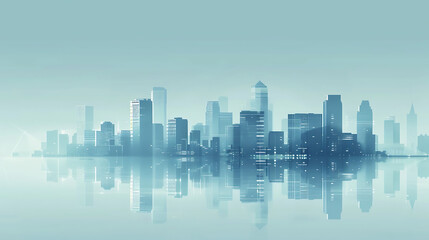 Fototapeta premium city skyline illustration