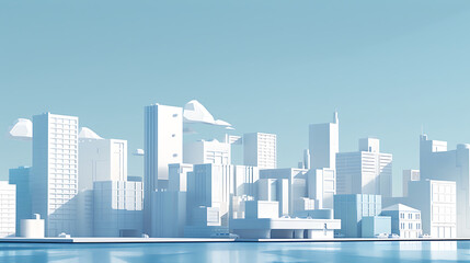 Fototapeta premium city skyline illustration