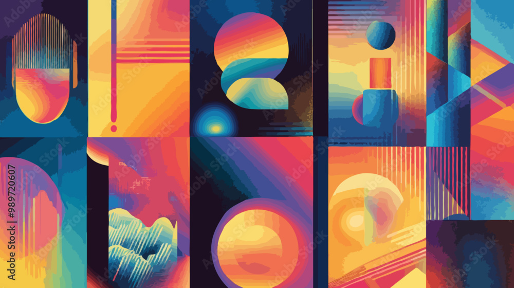 Poster abstract background with squares