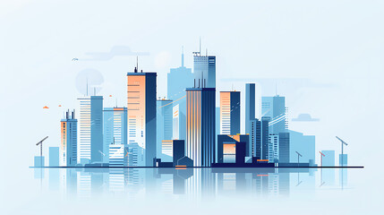 Obraz premium city skyline illustration