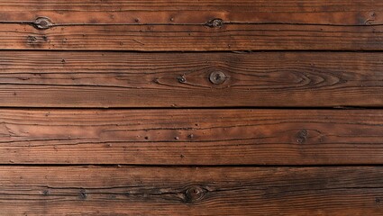Fototapeta premium The wood appears aged and weathered, with a rich brown color and visible grain patterns.