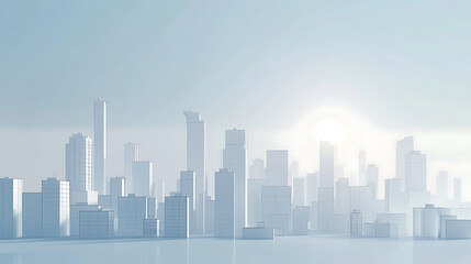 Fototapeta premium city skyline illustration