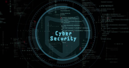 Email icon and coding data processing over dark digital background