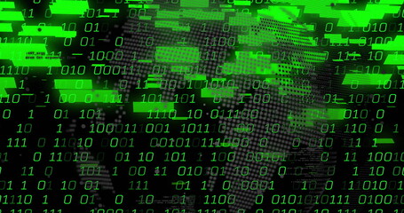 Binary code and digital data processing over pixelated human face image