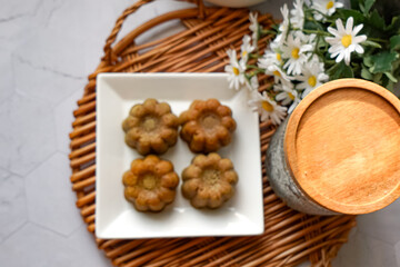 Mini steamed banana cake or locally known in Malaysia  as Apam Pisang Mini