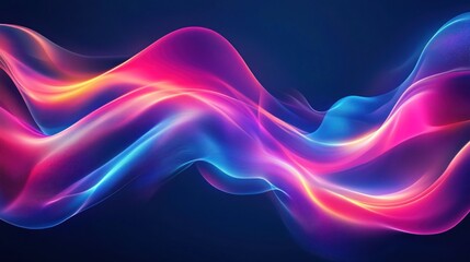 Naklejka premium horizontal colorful abstract wave background with midnight blue