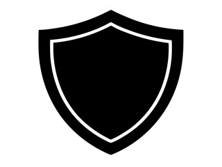  shiled shape  silhouette vector, Protect shield Icon illustration