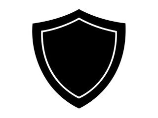  shiled shape  silhouette vector, Protect shield Icon illustration