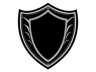  shiled shape  silhouette vector, Protect shield Icon illustration