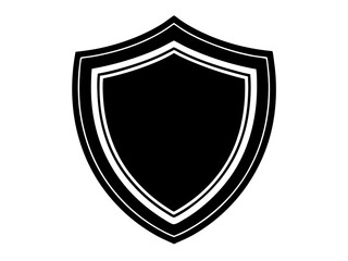  shiled shape  silhouette vector, Protect shield Icon illustration