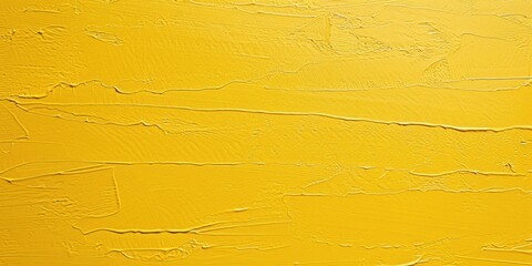Abstract Yellow Acrylic Paint Texture with Horizontal Strokes.