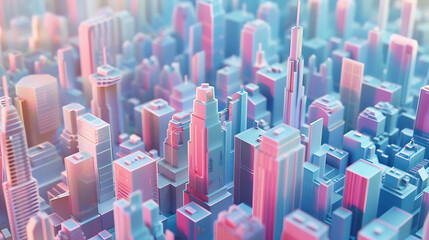 Obraz premium 3d city
