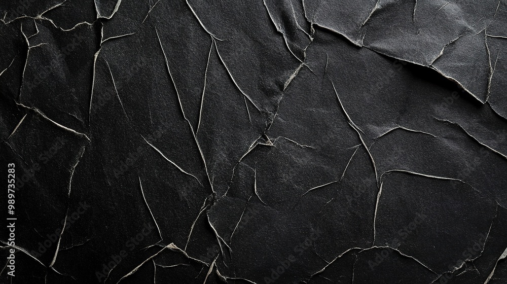 Poster black paper texture with random white lines and a worn surface