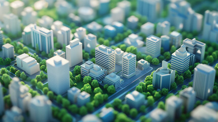 Obraz premium 3d city