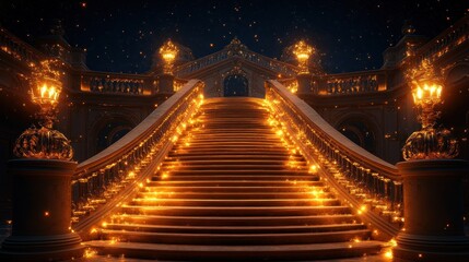 Obraz premium Illuminated Stairway to the Stars