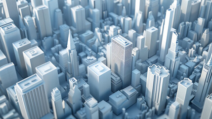 Fototapeta premium 3d city