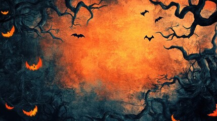 Eerie Halloween Landscape Art