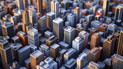 Obraz premium 3d city