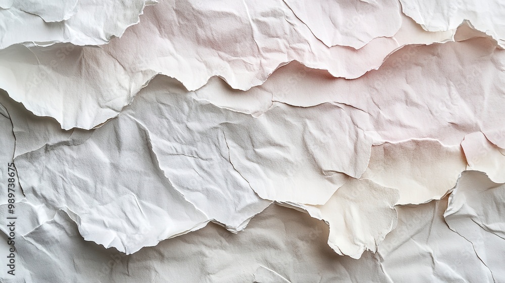 Poster a close-up of a textured paper surface with a soft, muted color palette, perfect for backgrounds and