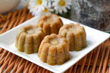 Mini steamed banana cake or locally known in Malaysia  as Apam Pisang Mini