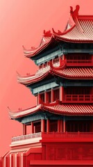 Fototapeta premium Chinese palace, architectural 